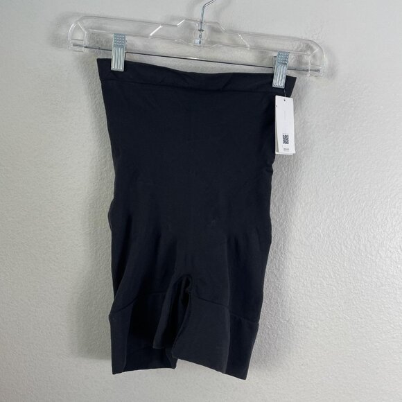 Spanx Shapewear Shorts Womens Large Black Higher Power Shorty High Waist 10382R - Picture 1 of 6